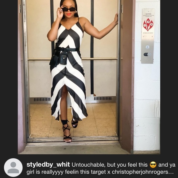 Chevron Sleeveless Slip Dress - Picture 6 of 10